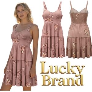 Lucky Brand Floral Mini Dress Size Large EUC